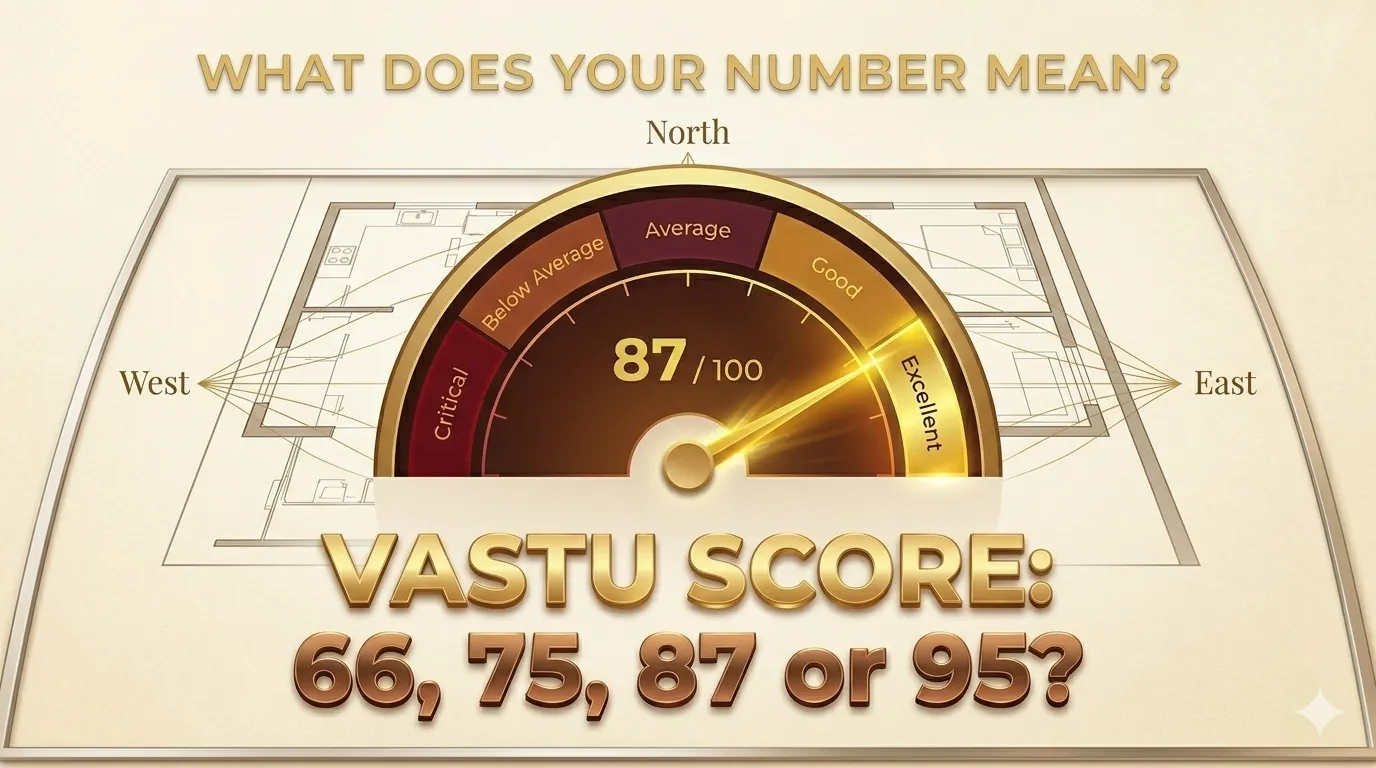 Vastu Score Explained — What Does 66, 75, 87 or 95 Out of 100 Actually Mean?