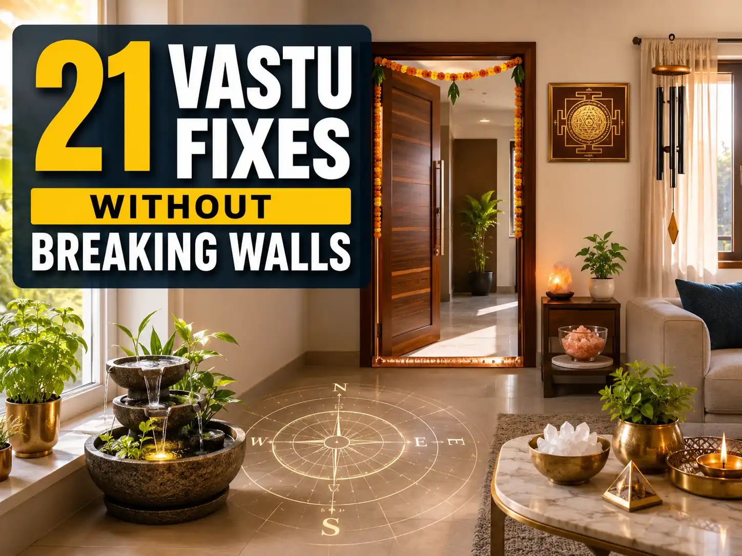 21 Vastu Remedies Without Renovation — Complete 2026 Guide