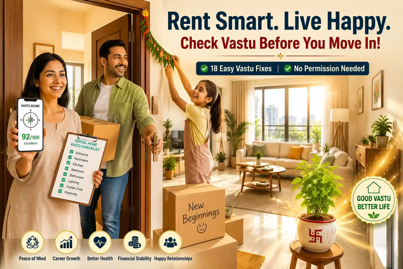 Vastu for Rental Property — Everything Tenants Can Do Without Permission (2026 Guide)