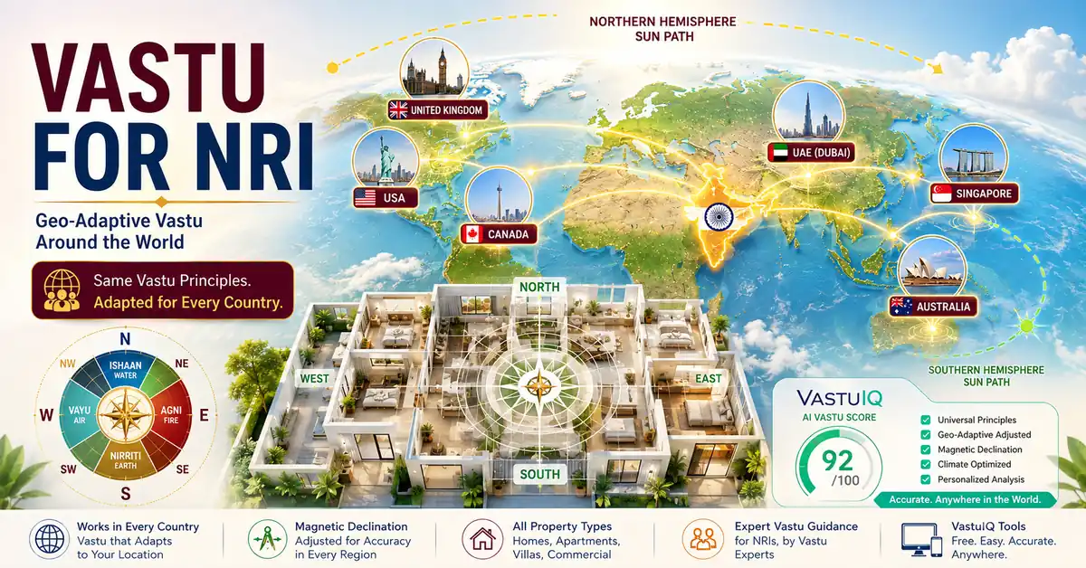 Vastu for NRI — How Vastu Shastra Adapts Outside India (Complete Country Guide 2026)
