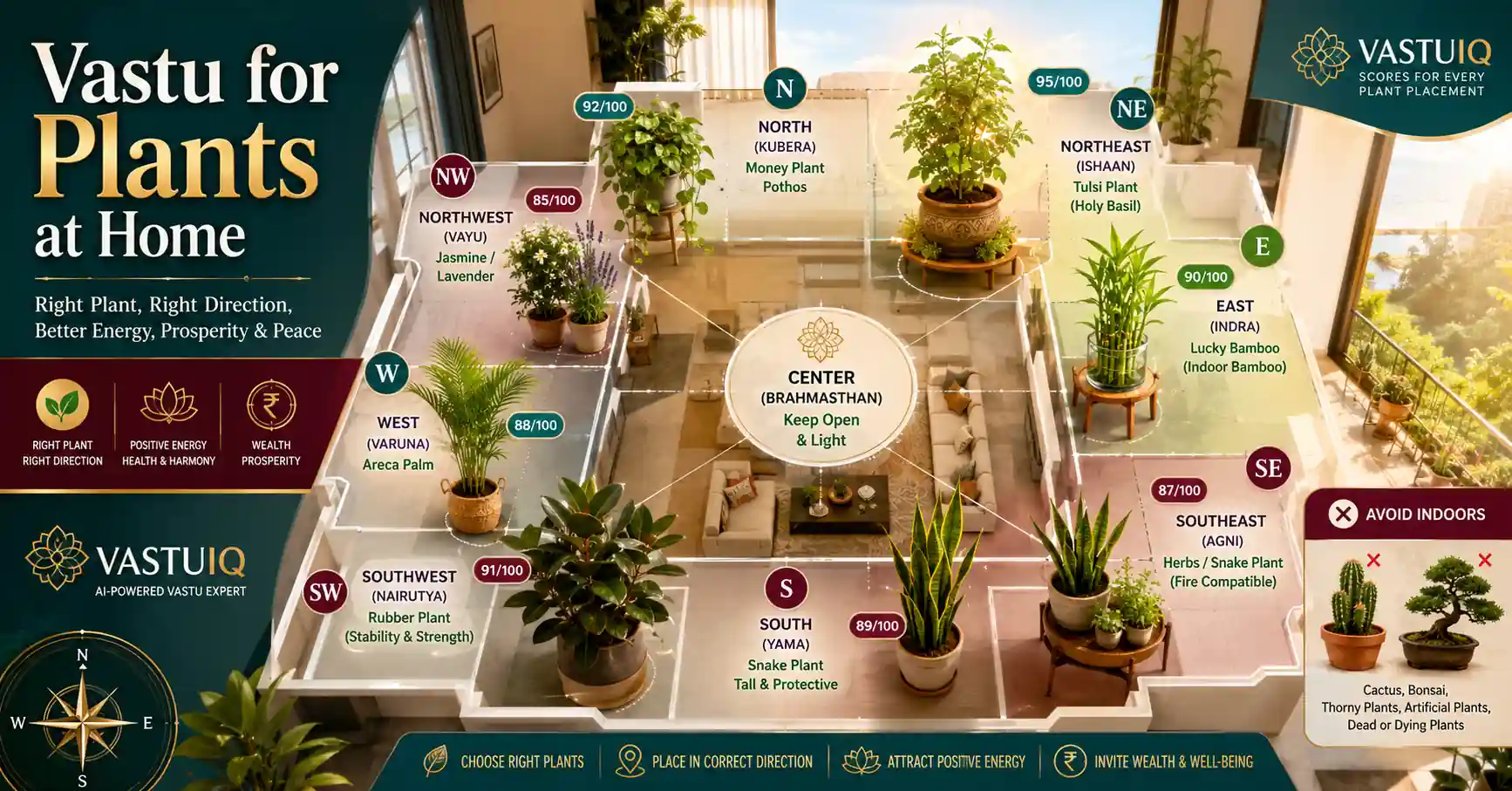 Vastu for Plants at Home — Which Plants, Which Direction and What to Avoid (2026 Complete Guide)